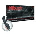 Atlantic Safety Products InTouch, Nitrile Disposable Gloves, 5 mil Palm , Nitrile, Powder-Free, M, 100 PK, Black LGB311-M